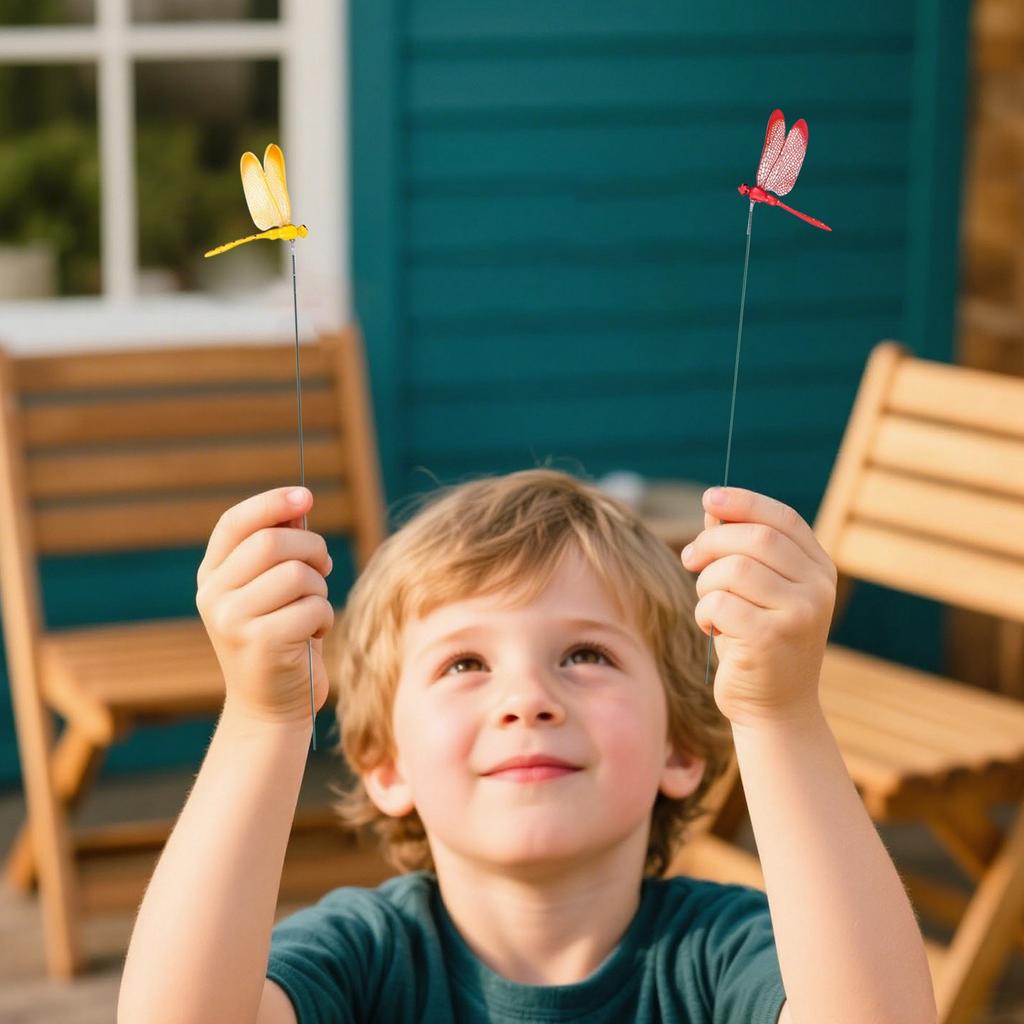 Insect Simulation Poles, 3d Garden Decorations, Insect-repellent Garden Decorations, Courtyard Decorations (12 Pieces/set)