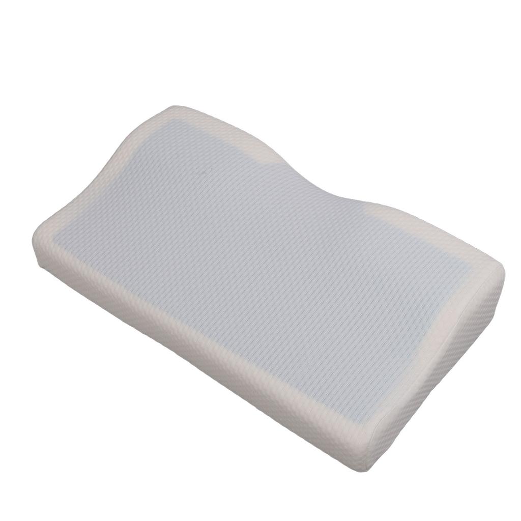 Memory Foam Pillow Slow Rebound Wave Shape Cooling Gel Cervical Neck Support Pillow for  White