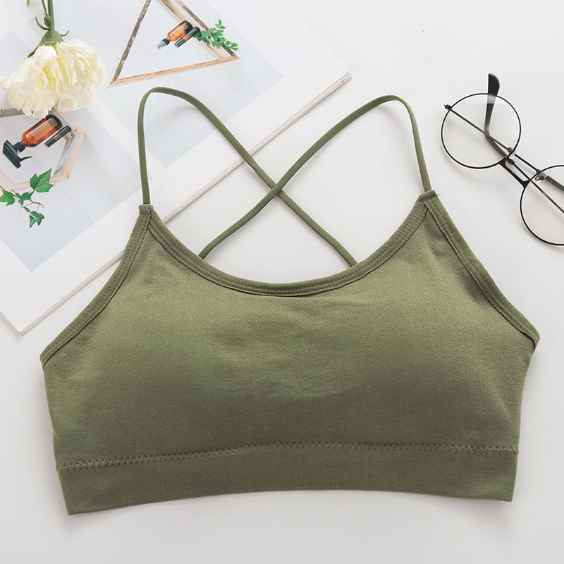 Summer Cross-Strap Backless Padded Tank Bralette