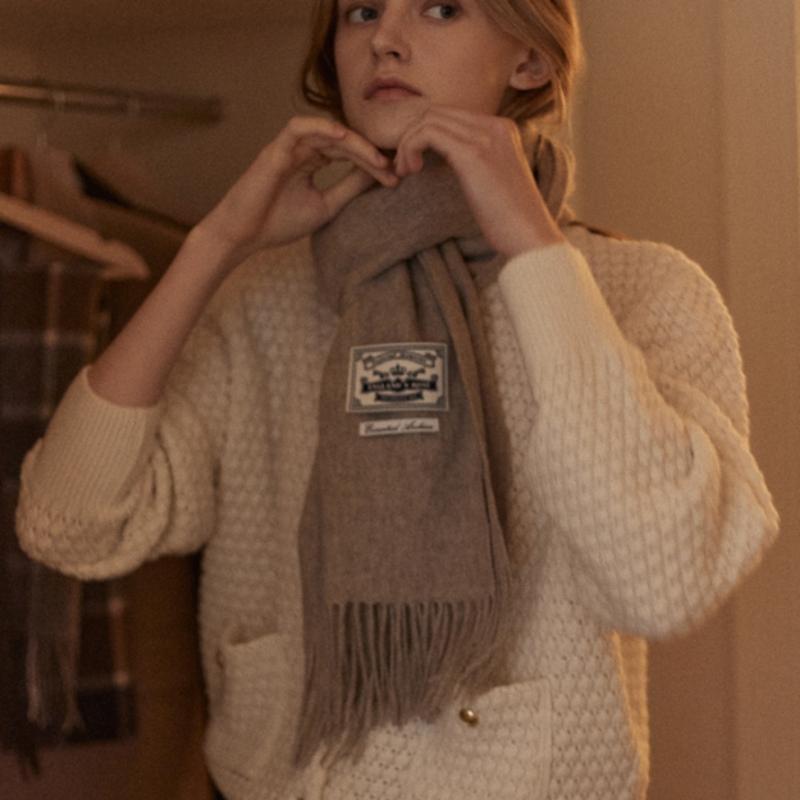 NONLOCAL Daily Wool Muffler - Oat Beige