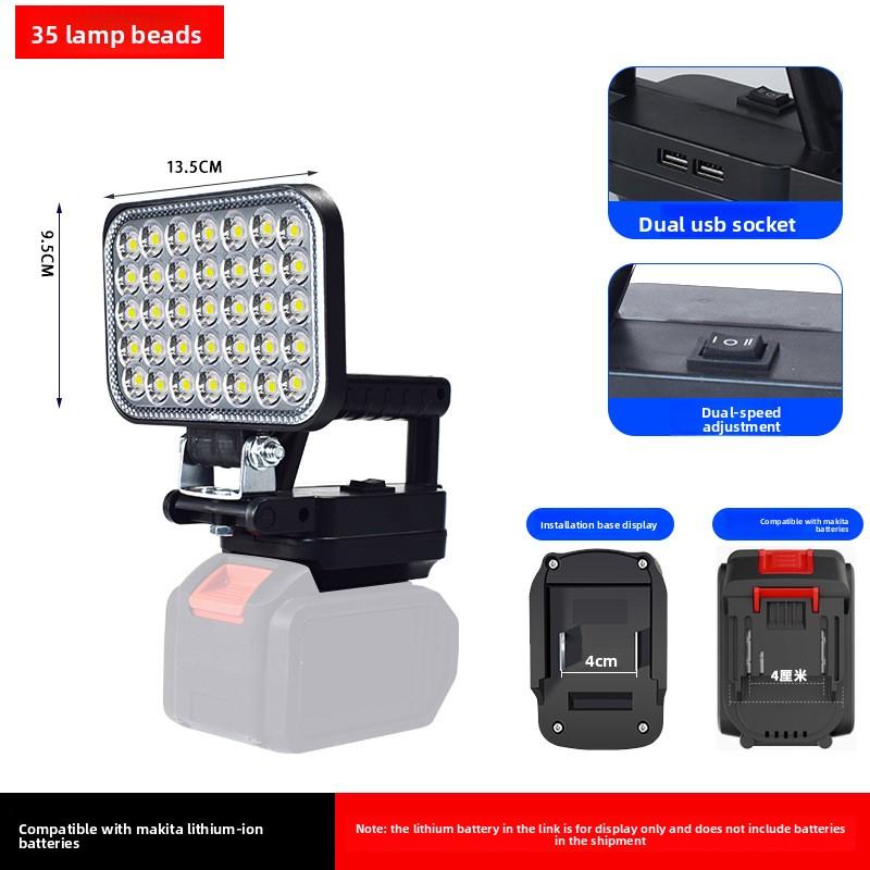Handle Type Outdoor Lithium Battery Work Light Charging Portable Emergency Maintenance Lighting Fishing Light