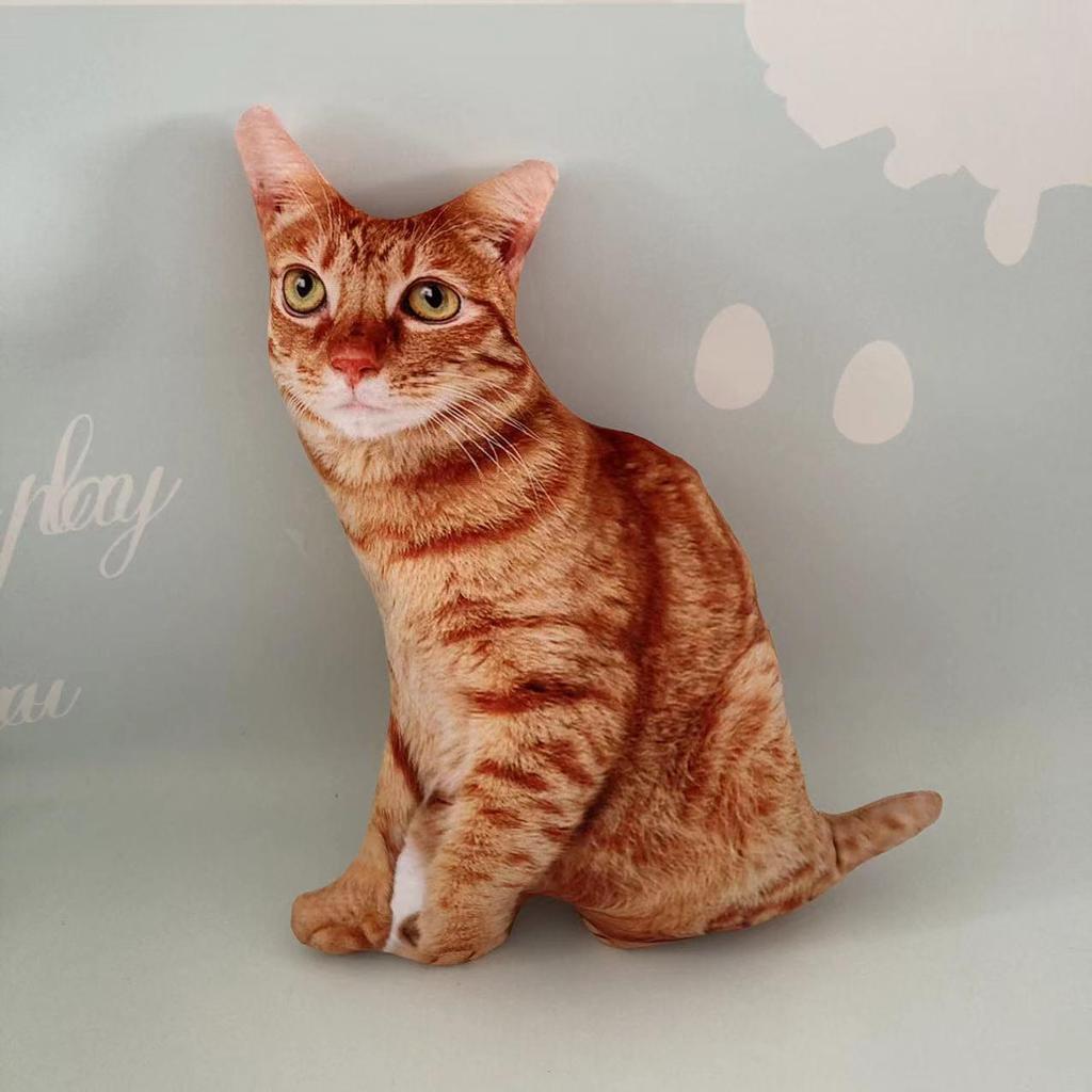 3D Tiger Pattern Cat Doll Pillow - Creative Cat Star Birthday Gift
