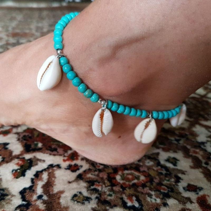 

Бирюзовый браслет на щиколотку Бирюзовый браслет на щиколотку