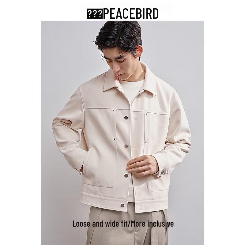 PEACEBIRD Men's Retro 3D Jacquard Executive Casual Jacket