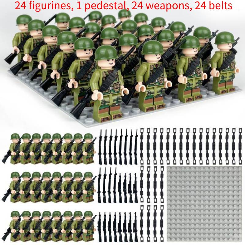 Building Army Square Block Toy Set Classic And Exquisite Particle Square Doll