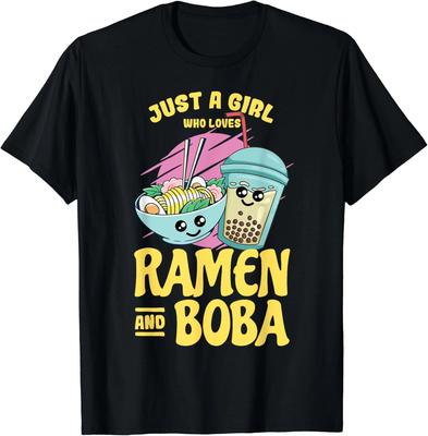 Nur ein Mädchen, das Ramen und Boba Bubble Tea liebt Geschenk Unisex T-Shirt