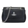 Saturn Pattern Snap Closure Chain Leather Wallet Women Wallet Black 52020005S000DPFN403