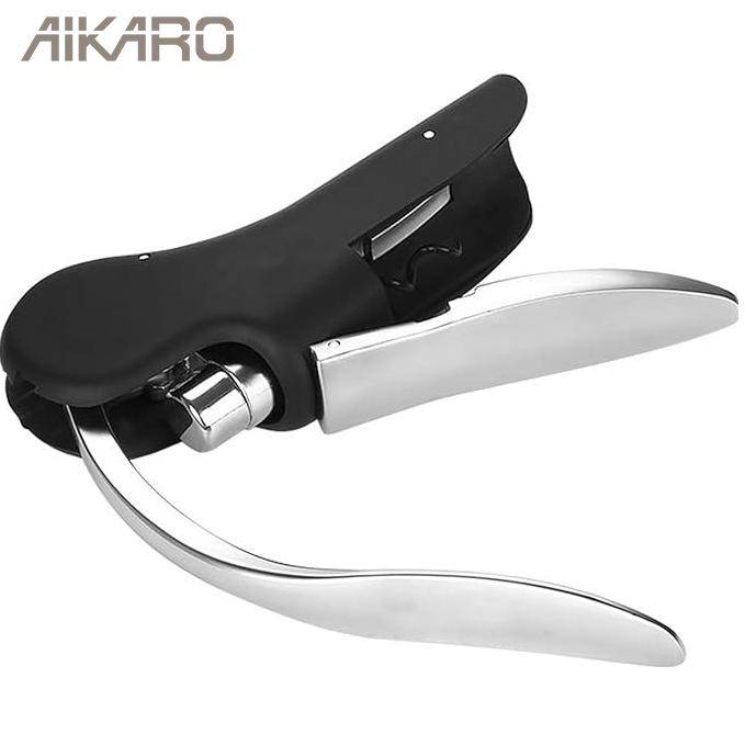 Manual Wine Opener Compact Vertical Corkscrew Heavy Duty Stainless Steel Bottle Opener Bar Tool