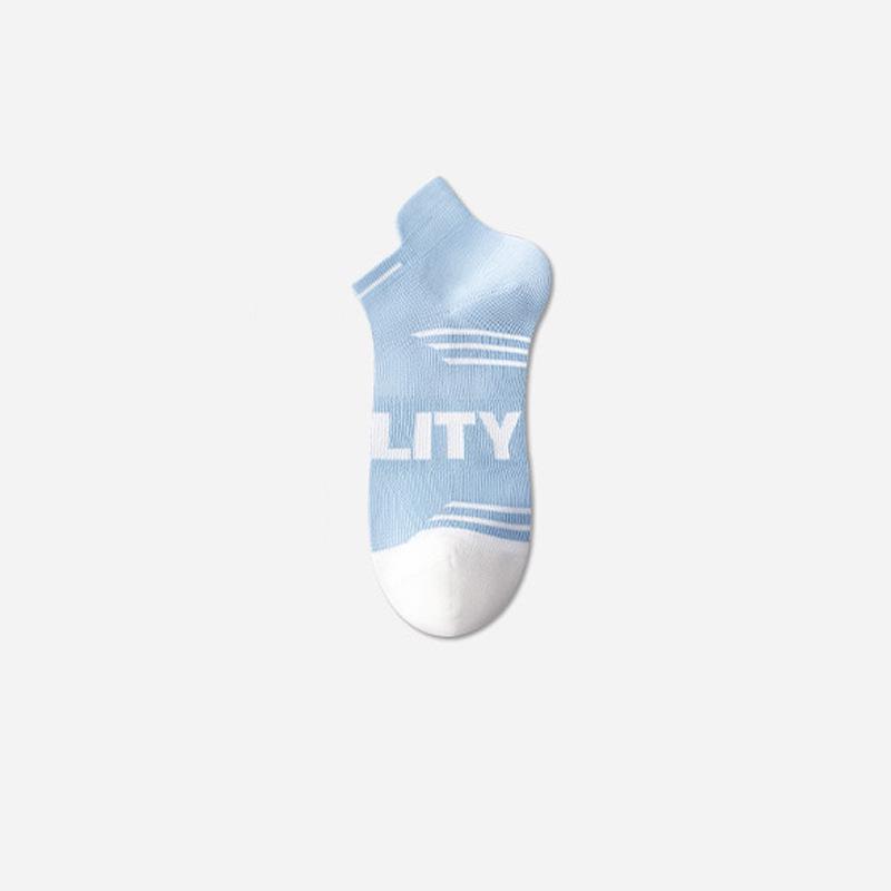 Men's Summer Odor-Resistant Cotton Mesh Sports Ankle Socks for Teens