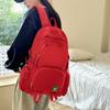 Men's Sports Backpack Women's Large Capacity Backpack Solid Color Student Schoolbag