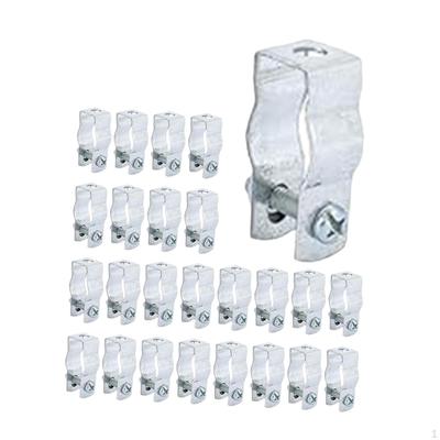 25 Pieces Galvanized Steel Conduit Hangers Supports Silver Versatile High Performance Rigid