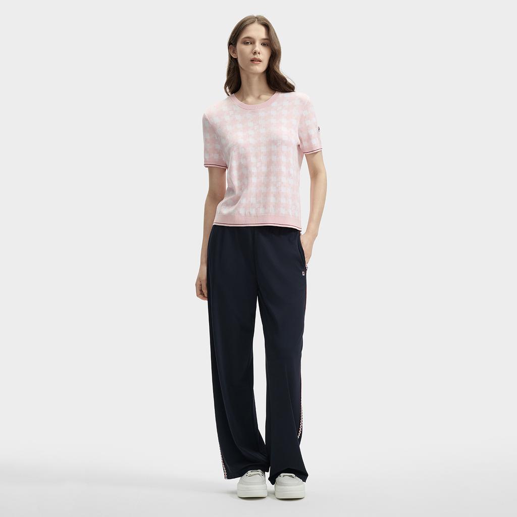 New FILA Knitted Sweatpants Women's Legend Blue F11W431602FNV