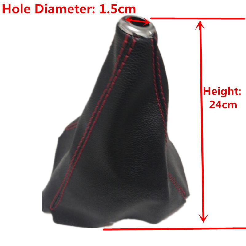 Universal Leather Shifter AT MT Car Shift Knob Shifter Gear Knob Gaiter Boot Cover For Ford Galaxy Mondeo 3 4 S-max C-max Honda