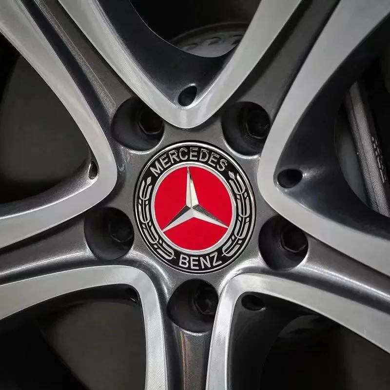 4 Pieces/Set 75mm Mercedes Benz AMG W203 W206 W220 W205 W211 W212 Car Wheel Center Hub Caps Benz Emblem Tire Rim CoversQQQ CI1