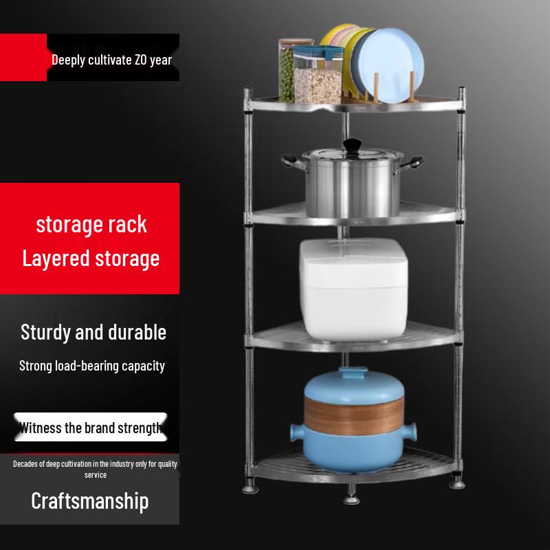 

Adjustable 304 Stainless Steel Triangular Corner Kitchen Storage Rack