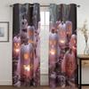Cream Nan Gua Lamp Pink Lovely Terror Curtains Suitable for Children's Room Living Room Bedroom Kitchen Balcony Decoration 2 Pcs
