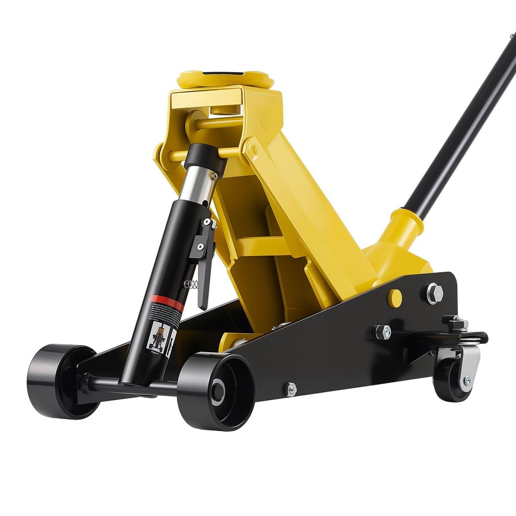 Low Profile Floor Jack, 3 Ton Capacity, Steel Racing Floor Jack with Single Piston Quick Lift Pump, Hydraulic Trolley Car Lift for Sports Cars,