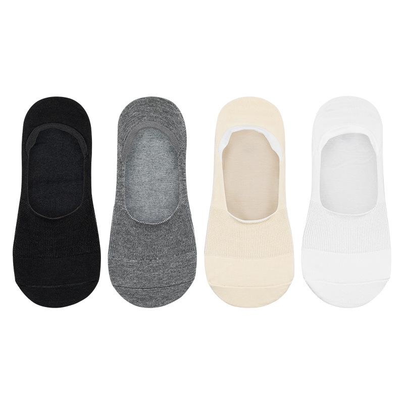 5 Pairs Men's and Women's Summer Thin Shallow Non-slip Non-drop Heel Invisible Boat Socks