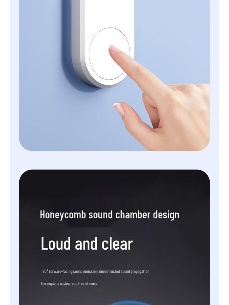 Wireless Doorbell with 38 Ringtones & Loud Volume, Long-Range Wall Penetration, Ideal for Homes & Elderly Call Button.