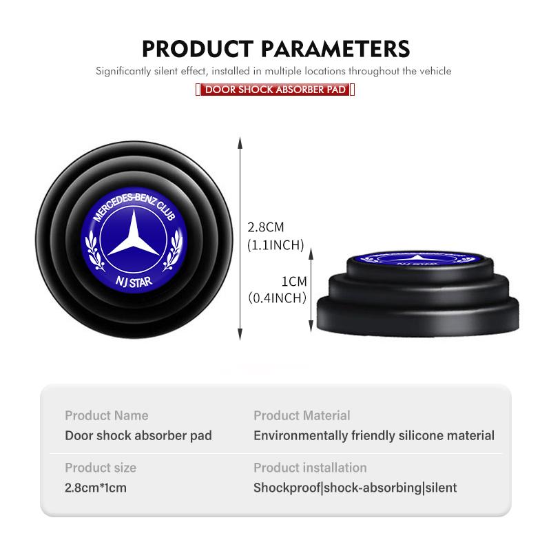 JFZAY1 4/8pcs Anti-collision Car Door Closing Anti-shock Protection For Mercedes Benz AMG A C E S G Class W201 W210 W108 W204 W205 W203