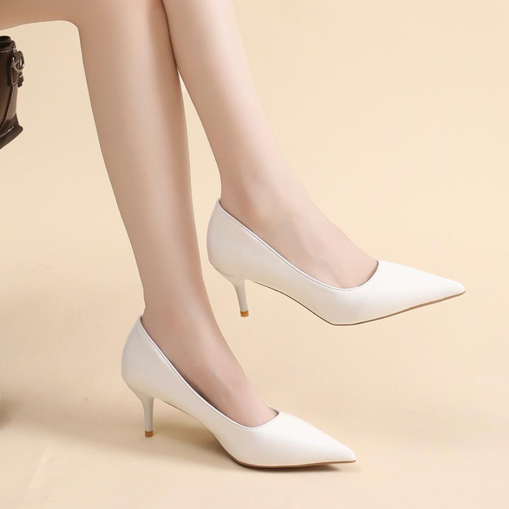 Fashion Sexy High Heels Classic Ladies Pumps Autumn Soft Leather Dress Heel Shoes for Women Banquet Wedding High Heels