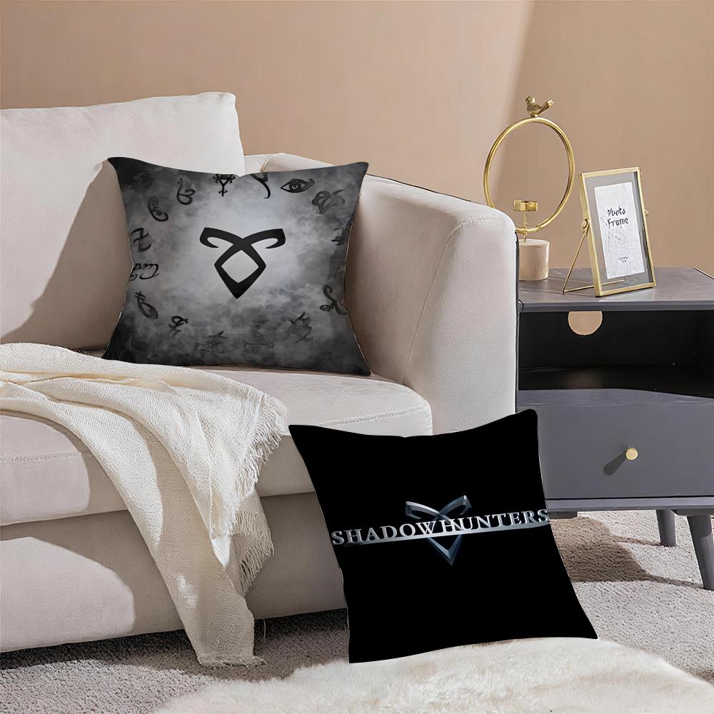 Movie SShadowhuntersS Cushion Cover Pillowcase Short Plush Invisible zipper Room Sofa Cushion Cover