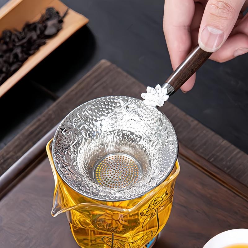 Mental Mesh Tea Strainer Stainless Steel Filter Sieve Teaware Lace Tea Drain Useful Tea Infusers Kitchen Accessories