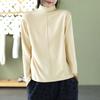 German velvet autumn and winter new semi-turtleneck long-sleeved t-shirt bottoming shirt large size slim-fit warm top tide
