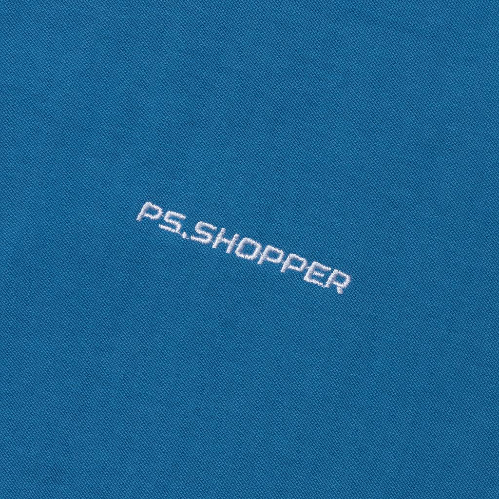 PSSHOPPER Small Logo Back Cut-Out Short Sleeve [Blue]