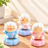 Moving Base Rotating Desk Ornament Porcelain Yearly Mascot Gift Cute Ceramic Sheep  Spring Festival