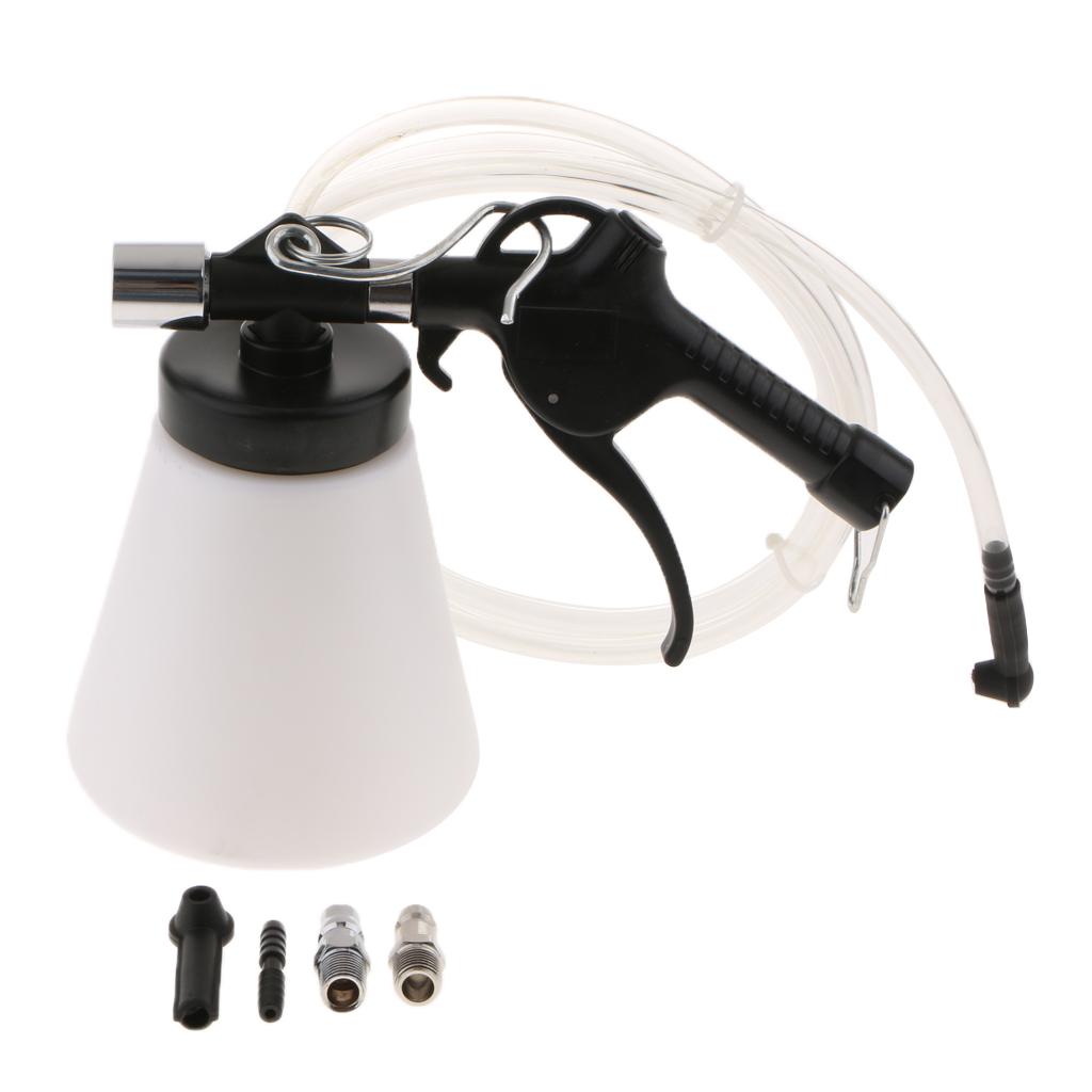 Pneumatic Brake Bleeder Fluid Replacement Tool Set for Car with 4 Master Cylinder Adapters for Single Person Brake Bleeding
