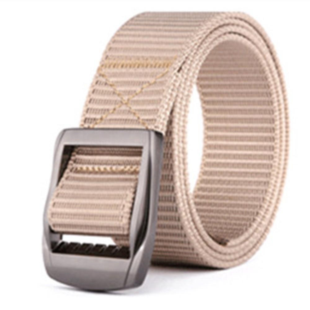

Multi Function Men s Canvas Belt Breathable with Automatic Buckle Nylon Belt Thickened Quick-Release Buckle Belt Unisex бежевый