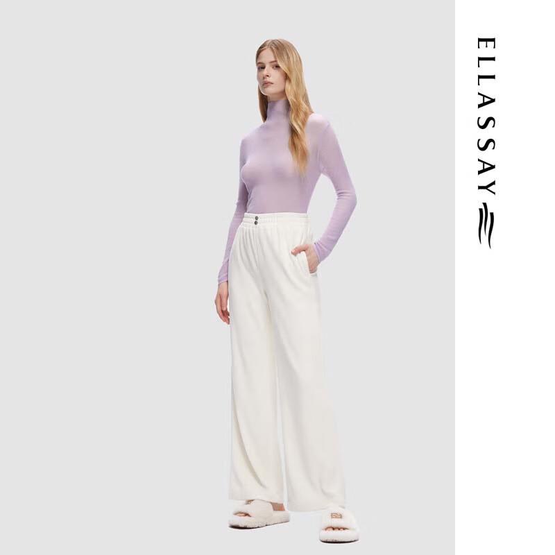 ELLASSAY Women's 99% Wool Mock Neck Knit Sweater