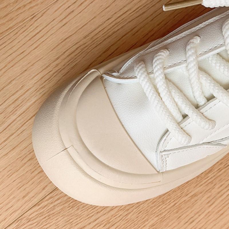 Fashion 2025 Star-Embellished Chunky Platform Sneakers Women Trendy Thick-Sole Casual Shoes, Versatile White Sneakers for Daily Wear