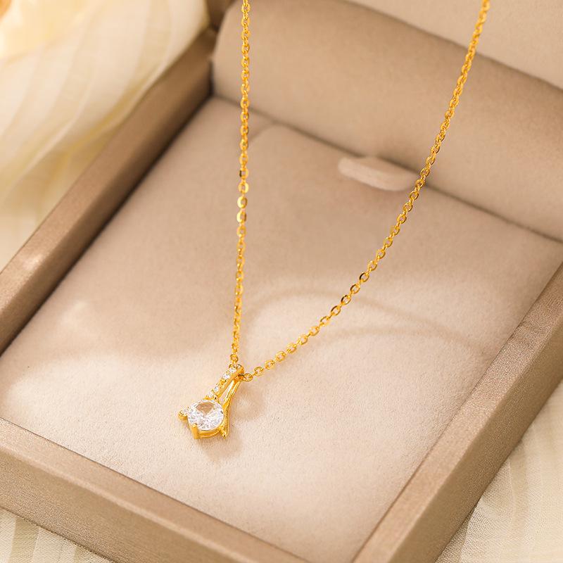 Banyan Tree S925 Silver Elegant Zircon Clavicle Necklace for Women