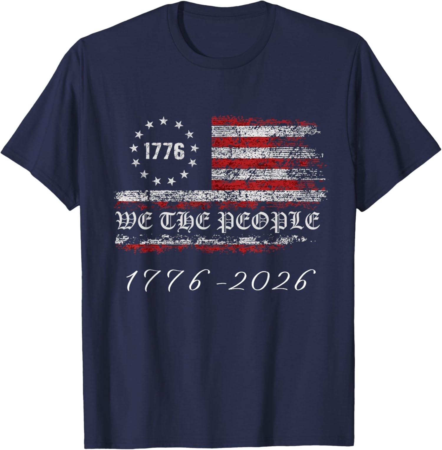 We The People Patriotic Flag America Design Funny Unisex T-Shirt S разноцветный