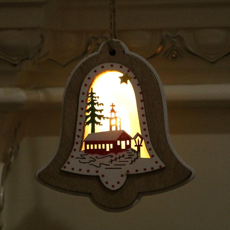 Christmas Decorations Christmas Lights Light Up Wood Pendants Christmas Tree Pendants Christmas Gifts
