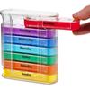 7 Days Pill Dispenser Box Portable Colorful Sealed Pill Case Stackable Moisture Proof Medicine Storage Containers Healthcare