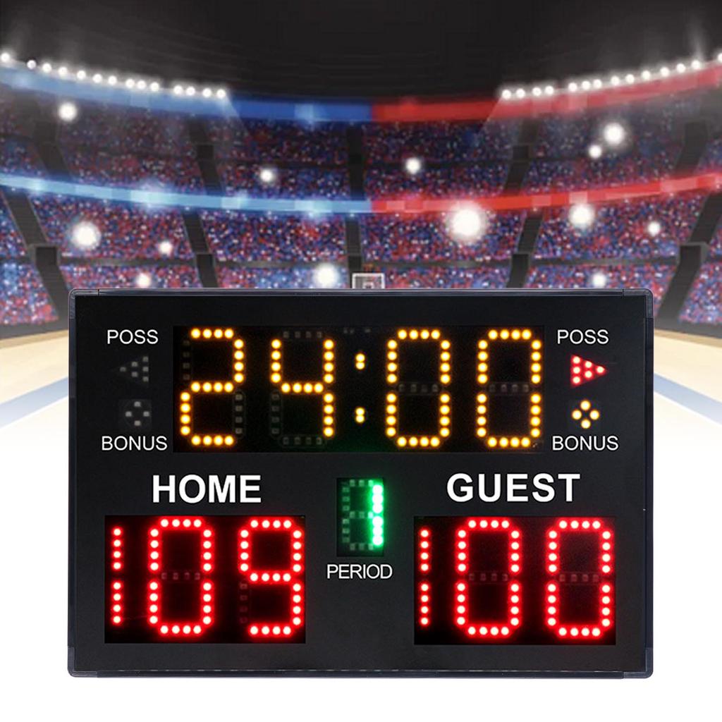 Digital Basketball Scoreboard 11 Digit LED Electronic Multisport Indoor Tabletop for Game Training V
