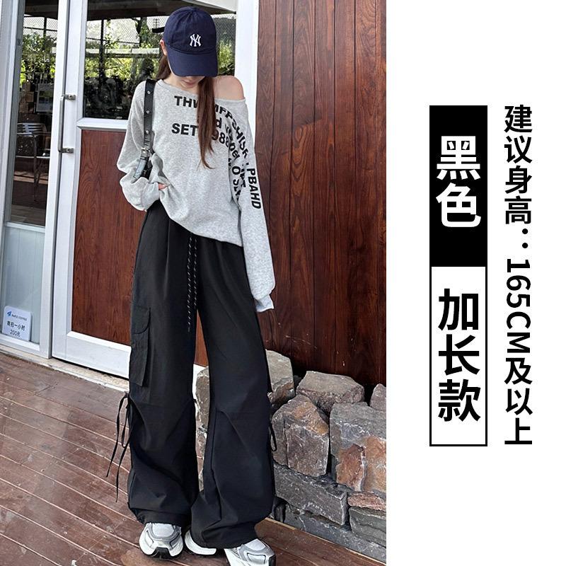Gram Windproof Overalls Women's Autumn and Winter Casual High Waist Loose Wide Leg Straight Trousers Paratrooper Mountaineering Trousers