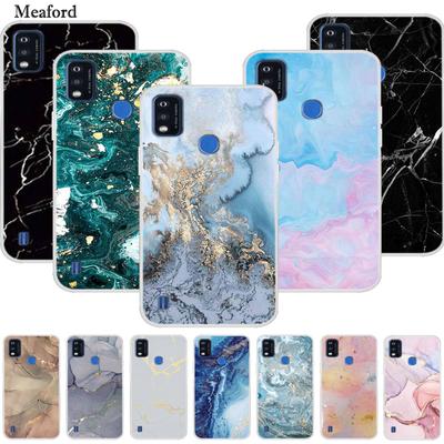 Para zte lâmina a51 caso de luxo silicone tpu capa macia telefone funda para zte lâmina a51 lite capa à prova de choque moda mármore coque
