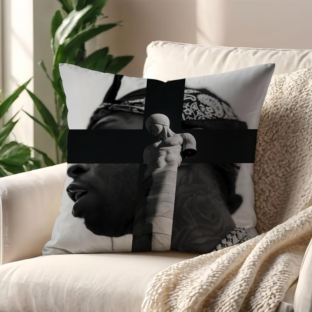 Rapper S-Smoke Meet the Woo coole Kissenhülle Kissenbezug Dekoration Zimmer Zuhause Sofa Wohnzimmer Büro Auto Nordische Schlichtheit