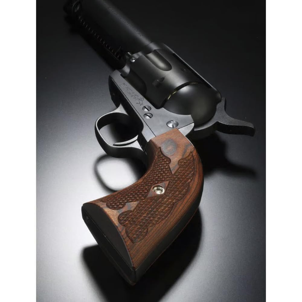 Arms Magazine Original Products Tanaka Pegasus II Revolver Series Colt SAA Compatible Checkered Wood Grips
