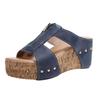 New Large-sized Women's Sandals, Wedge Heels, Fish-mouth Shoes, Thick-soled Shoes