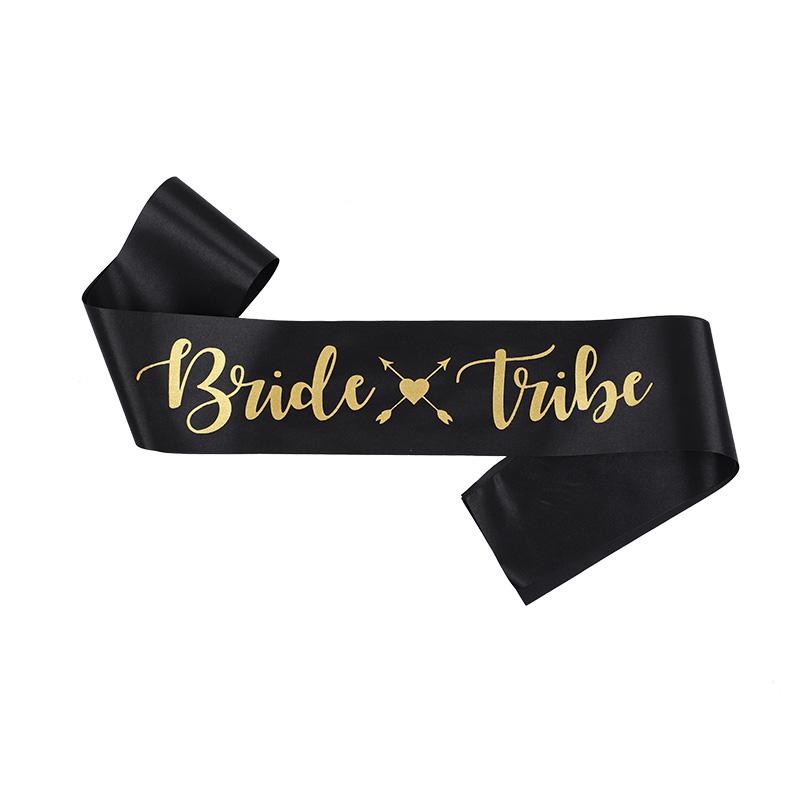

Набор лент для подружек невесты Bride Tribe для украшения девичника, свадебные сувениры, принадлежности для девичника, подарок невесте