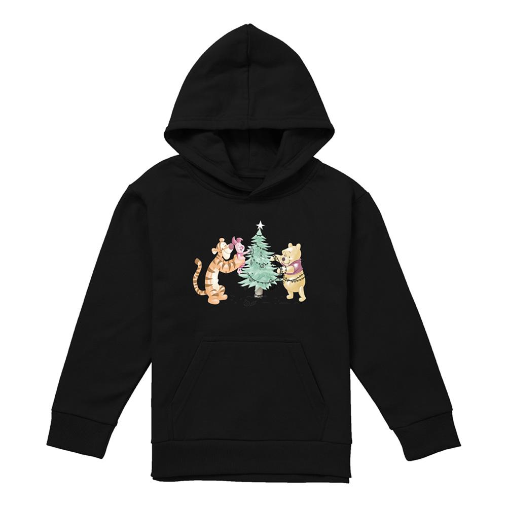 Winnie the Pooh Childrens/Kids Trimming The Christmas Tree Heather Hoodie