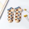 10Pairs Grid Stripe Ankle Socks Colorful Simple Mid-calf Socks Korean Style Women Tube Socks  Gifts