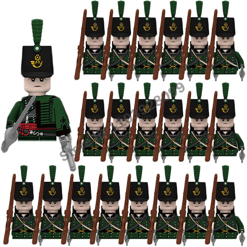 Medieval Military Building Blocks Napoleonic Wars Castle Knight Soldier Figures Weapons Guns British French Marshal Infantry Toy