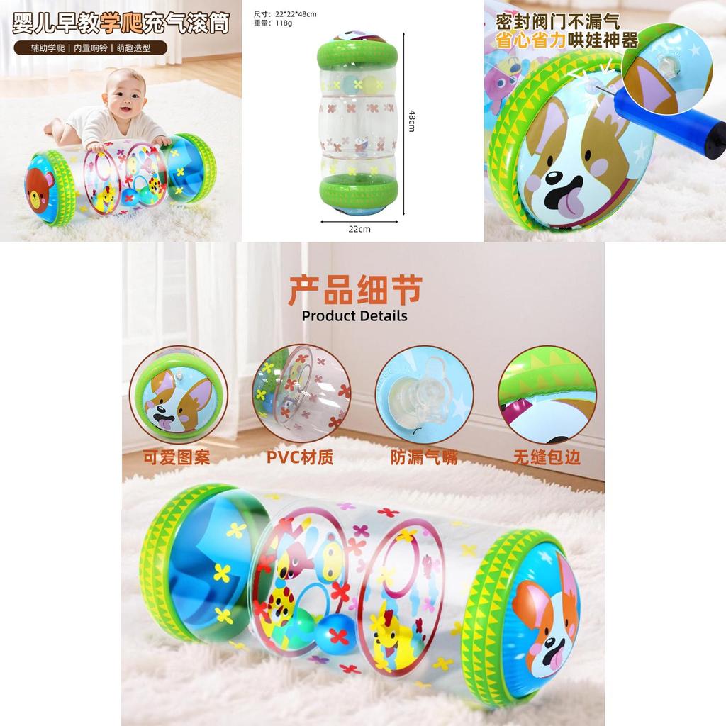 Infant Baby Crawling Rattle Drum With Sound For Early Development And Sensory Play