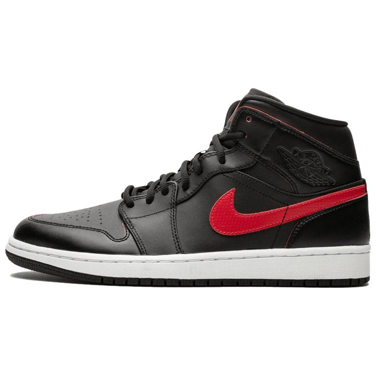 

Jordan 1 Retro Mid Black Team Red 554724-009 44